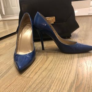Stuart Weitzman Blue Patent Leather pumps SZ 8.5